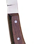 Right Handed Hoof Knife with Wooden Handle